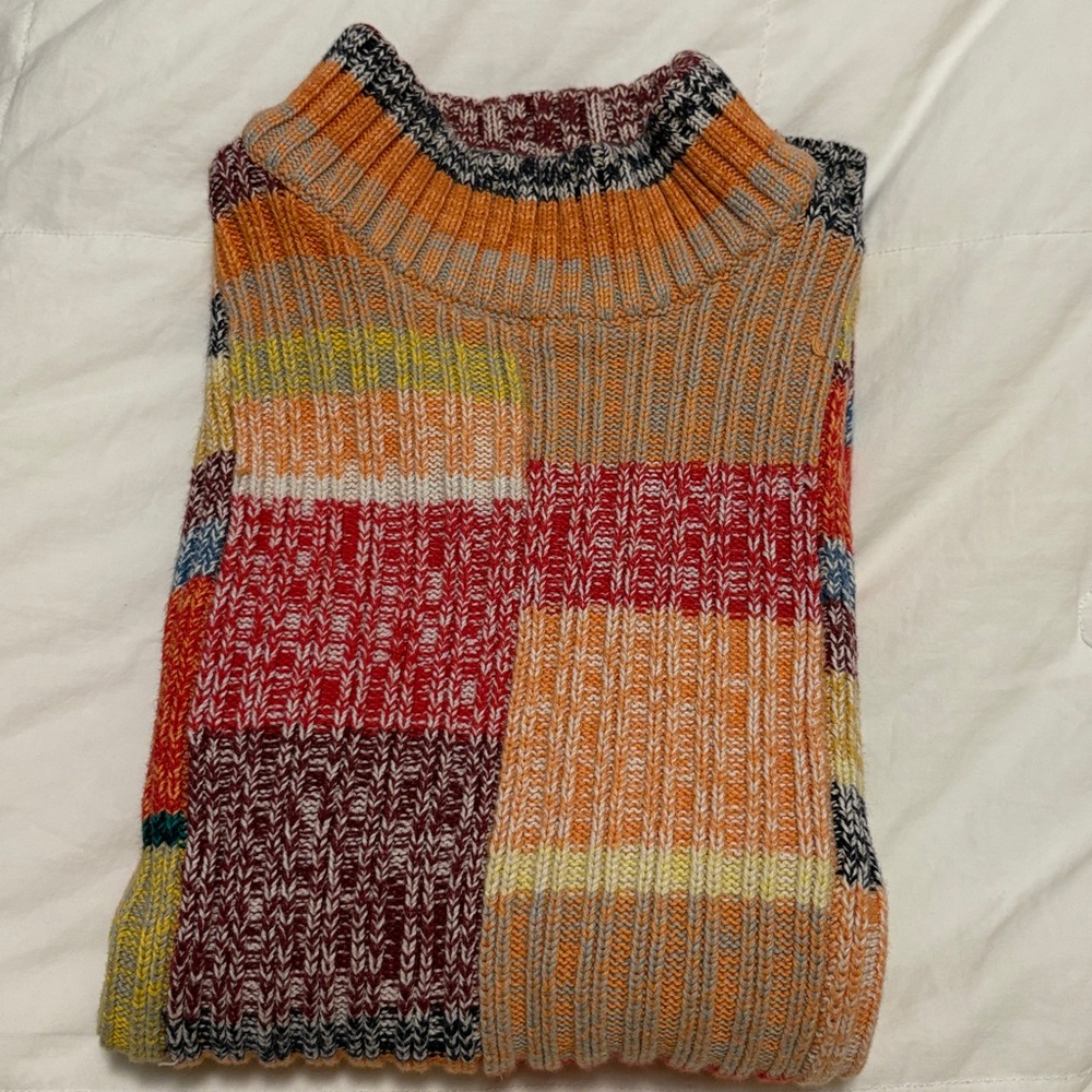 Isaac Mizrahi Multicolor Patchwork Turtleneck Swe… - image 7